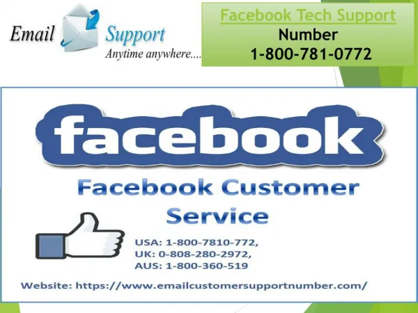 Facebook customer service | Call @ 1-800-781-0772