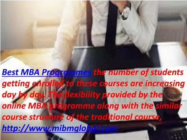 Best MBA Programmes the number of students MIBM GLOBAL