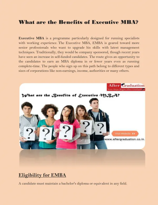What are the Benefits of Executive MBA?