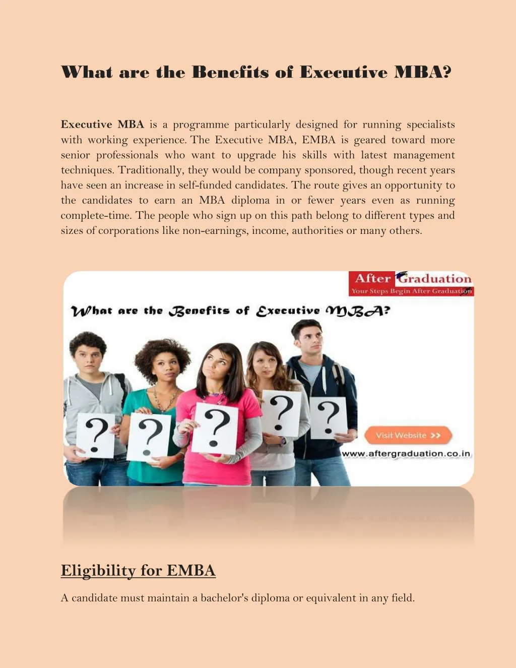 what are the benefits of executive mba