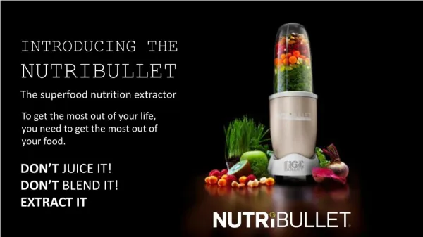 Introducing The Lifestyle Gadgets Nutribullet Superfood Nutrition Extractor Buy Now Online