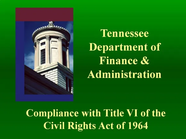 Tennessee Department of Finance Administration