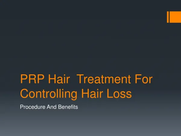 How to Control Hair Loss - PRP Hair Treatment For Hair Loss