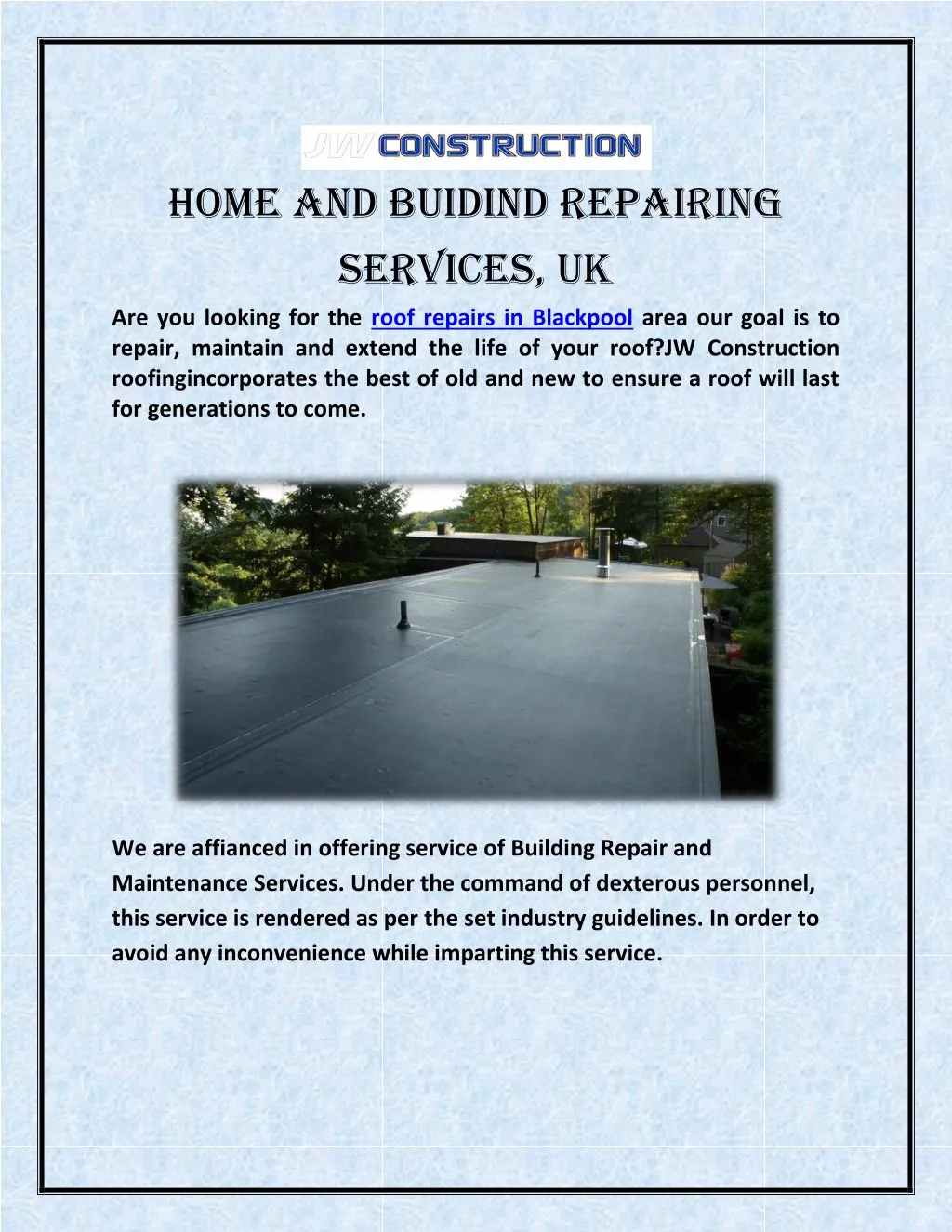 home and buidind repairing services uk
