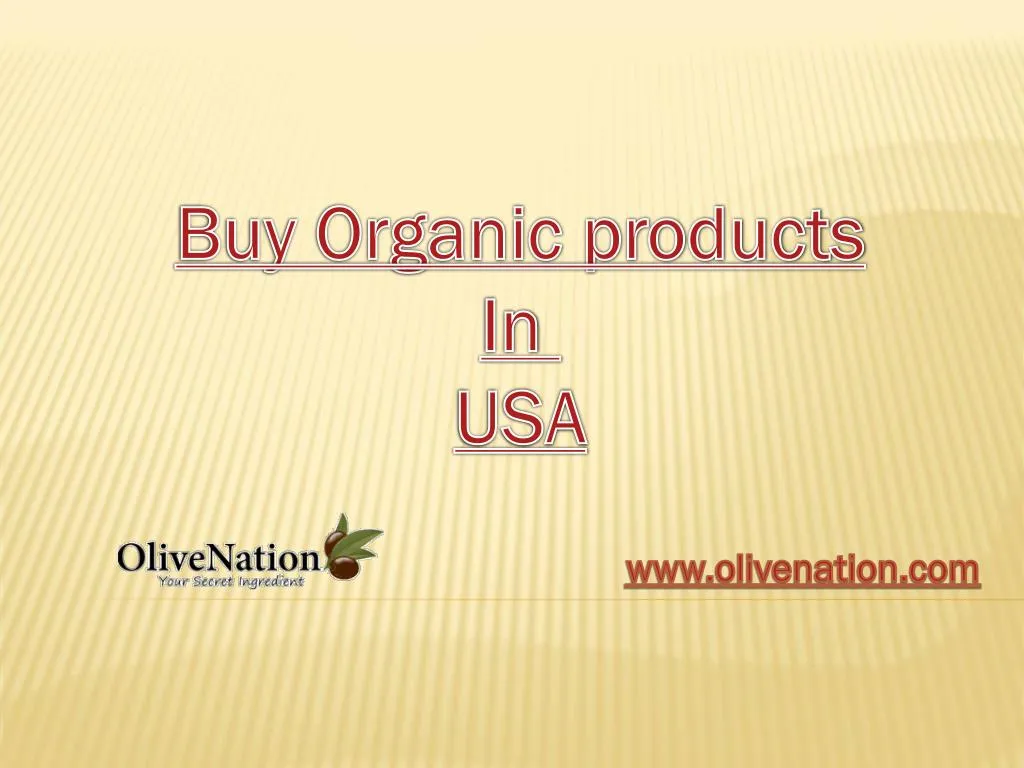 buy organic products in usa