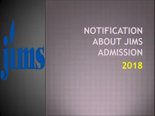 Notification about Jims admission 2018 - slide 1