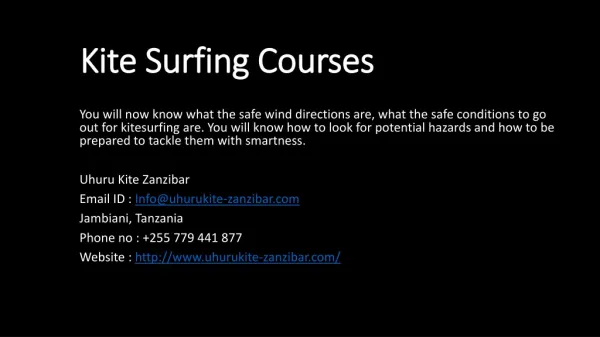 Kite Surfing Courses