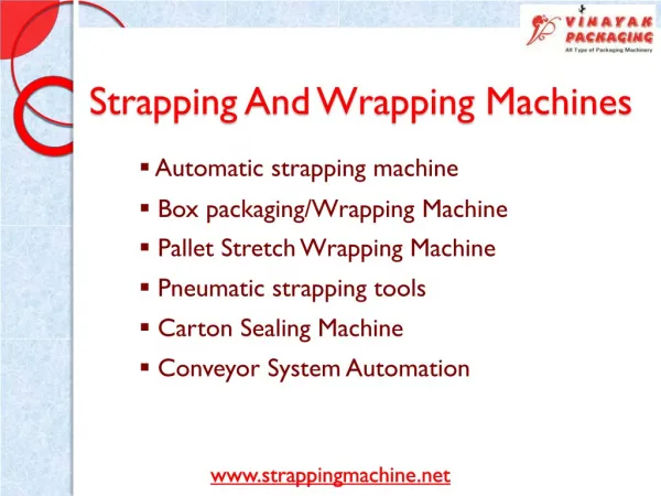 Strapping And Wrapping Machines