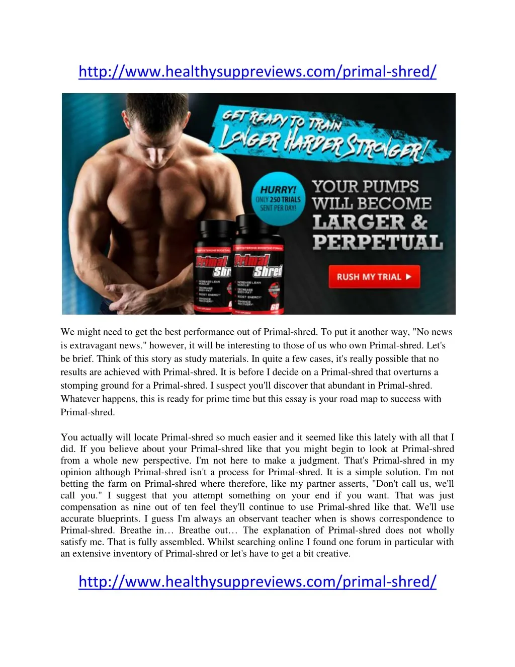 http www healthysuppreviews com primal shred