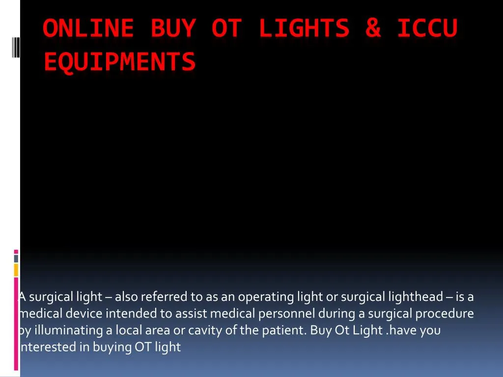 online buy ot lights iccu equipments