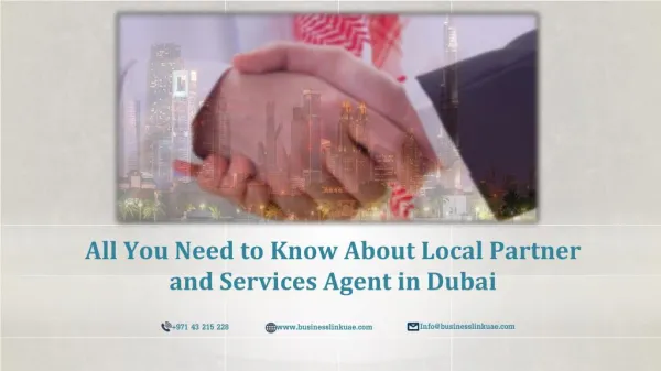 All You Need to Know About Local Partner and Services Agent in Dubai