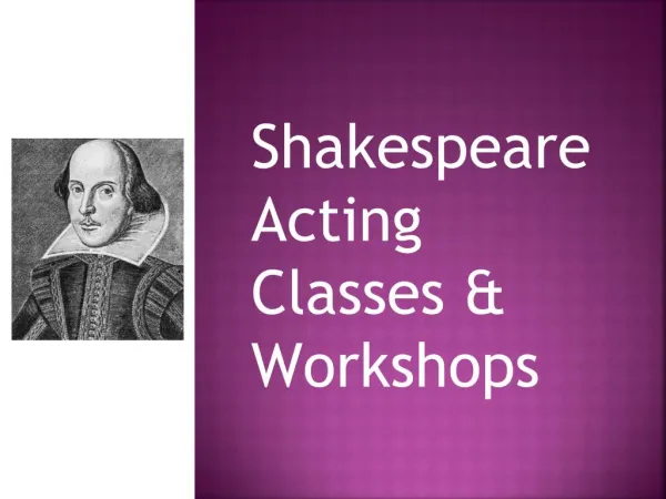 Shakespeare Acting Classes and Workshops New York
