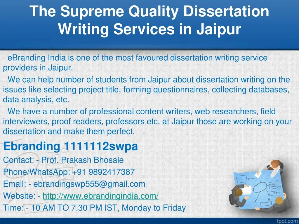 the supreme quality dissertation writing services in jaipur