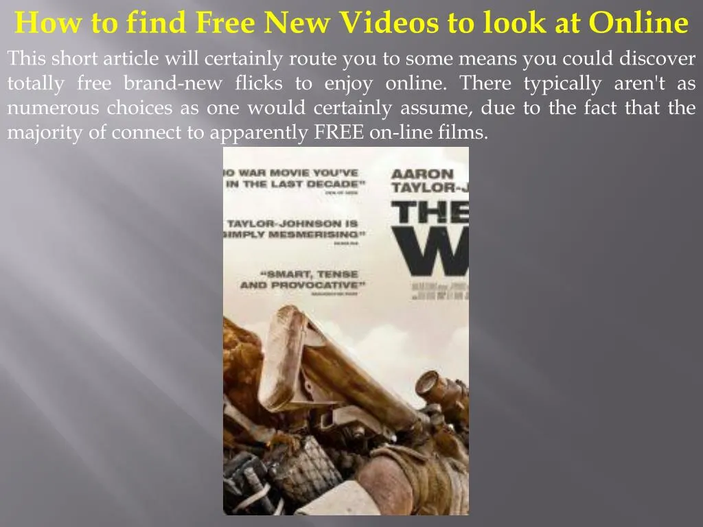 how to find free new videos to look at online