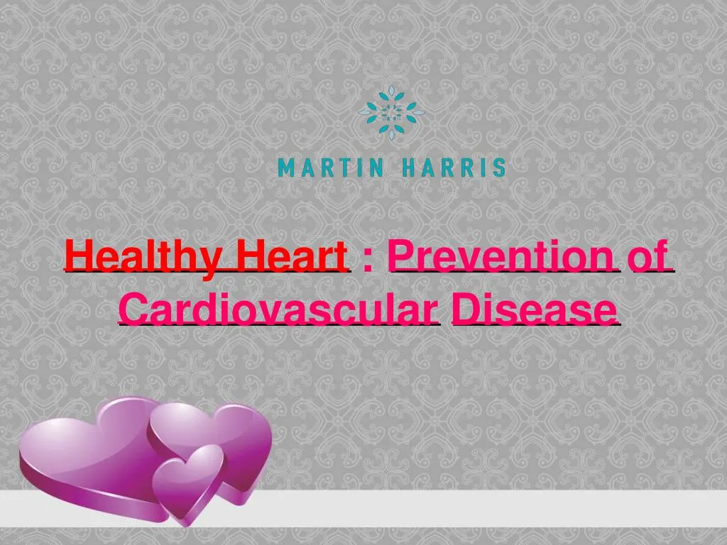 healthy heart prevention of cardiovascular disease
