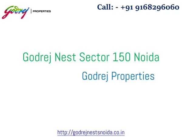Godrej Nest Sector 150 Noida - Godrej Properties New Project
