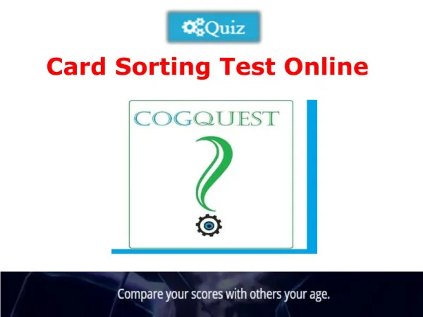 Card Sorting Test Online, CogQuiz