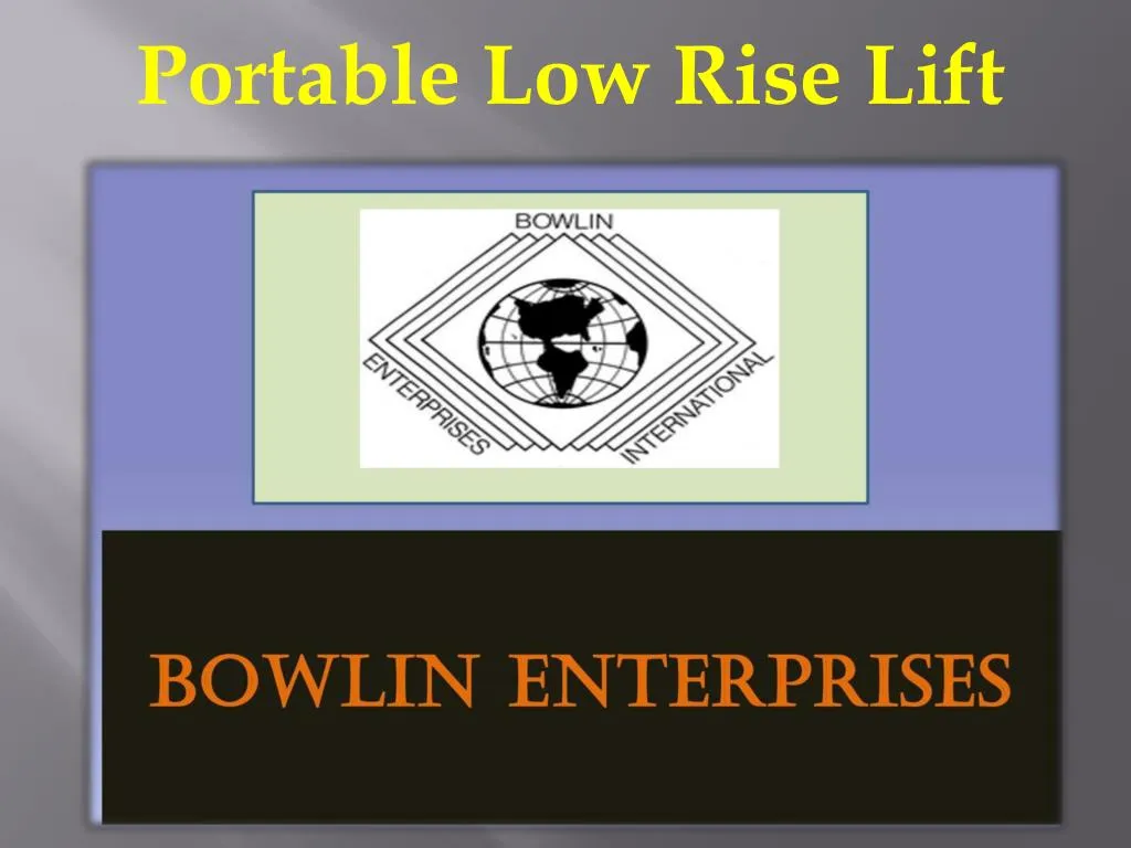 portable low rise lift