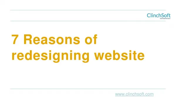 7 Reaons of redesigning website