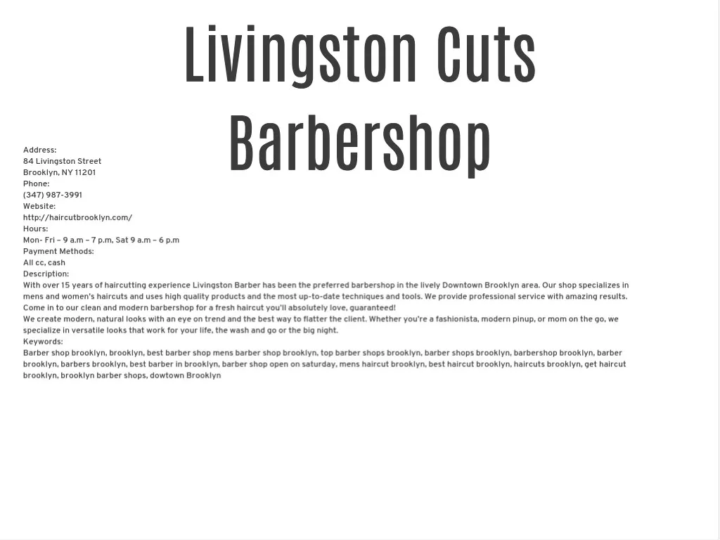 livingston cuts livingston cuts barbershop