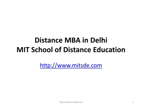 Distance MBA in Delhi | Correspondence MBA - MIT School of Distance Education