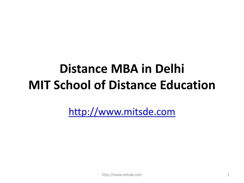 distance mba in delhi mit school of distance education