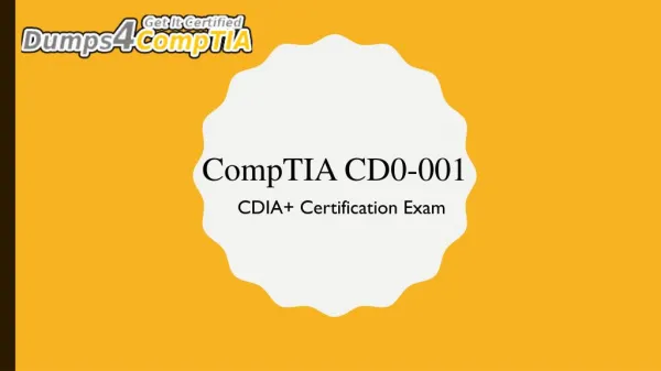 CompTIA CD0-001 exam questions & practice test, CompTIA CD0-001 Dumps