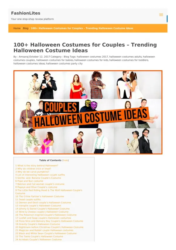 100 Halloween Costumes for Couples – Trending Halloween Costume Ideas