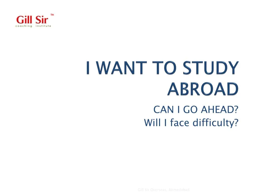 i want to study abroad