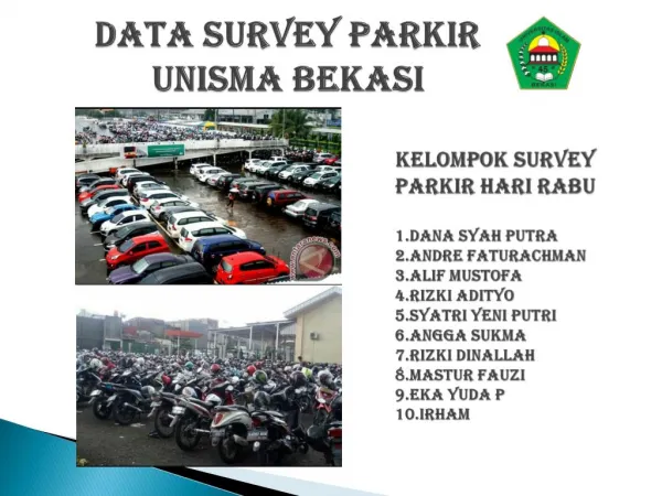 data survey parkir unisma bekasi