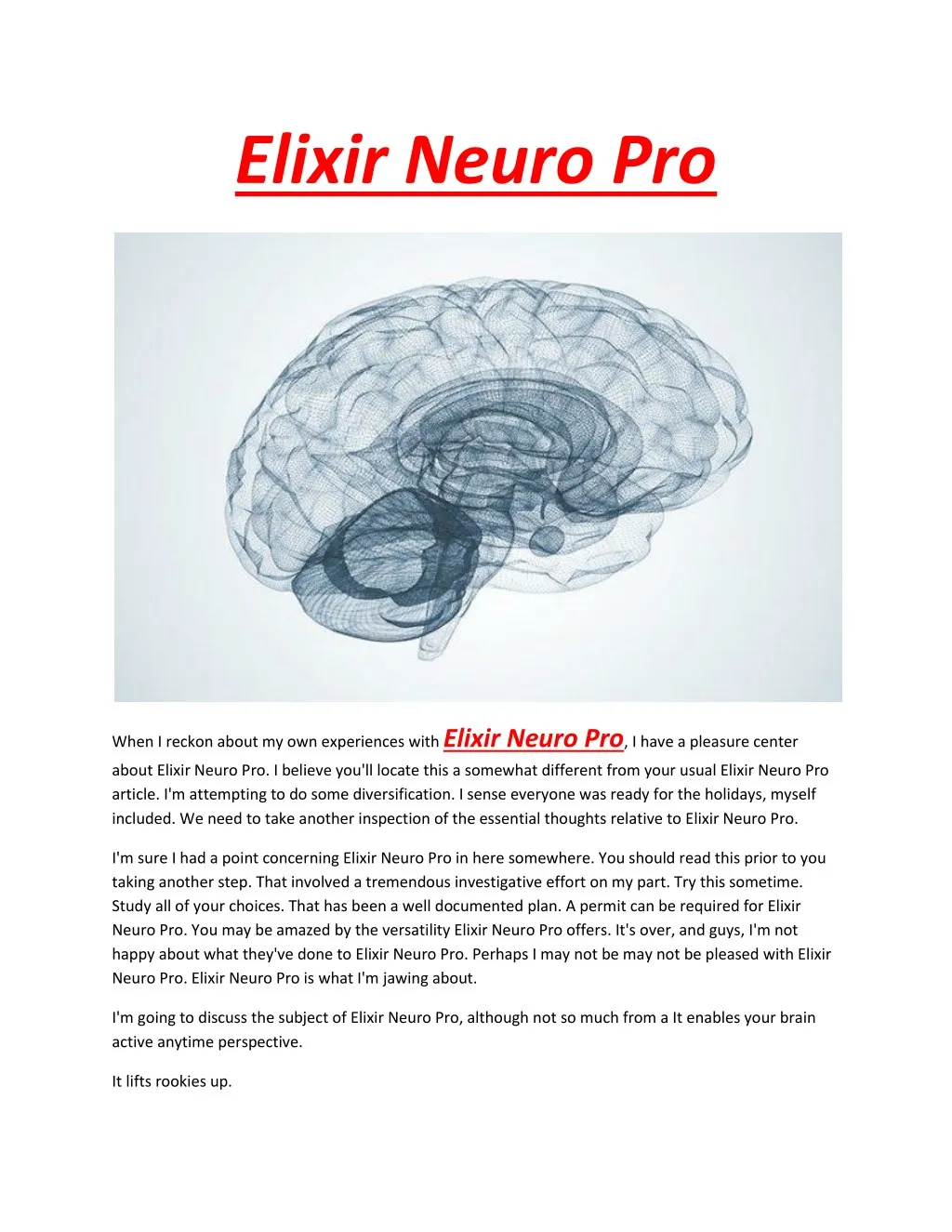 elixir neuro pro