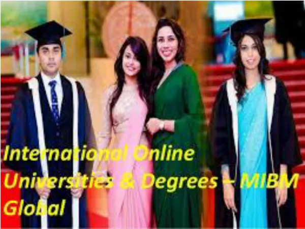 Online Degree for International Students and Professionals