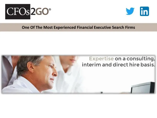One Of The Most Experienced Financial Executive Search Firms