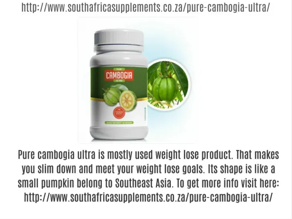 Pure cambogia ultra