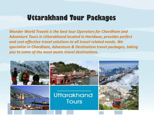 Book Uttarakhand Holiday Tour Packages
