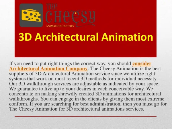 3D Architectural Animation and Design Studio
