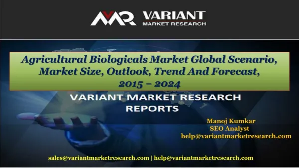 Agricultural biologicals market global
