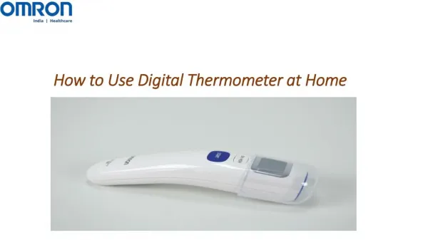 How to Use Digital Thermometer at Home