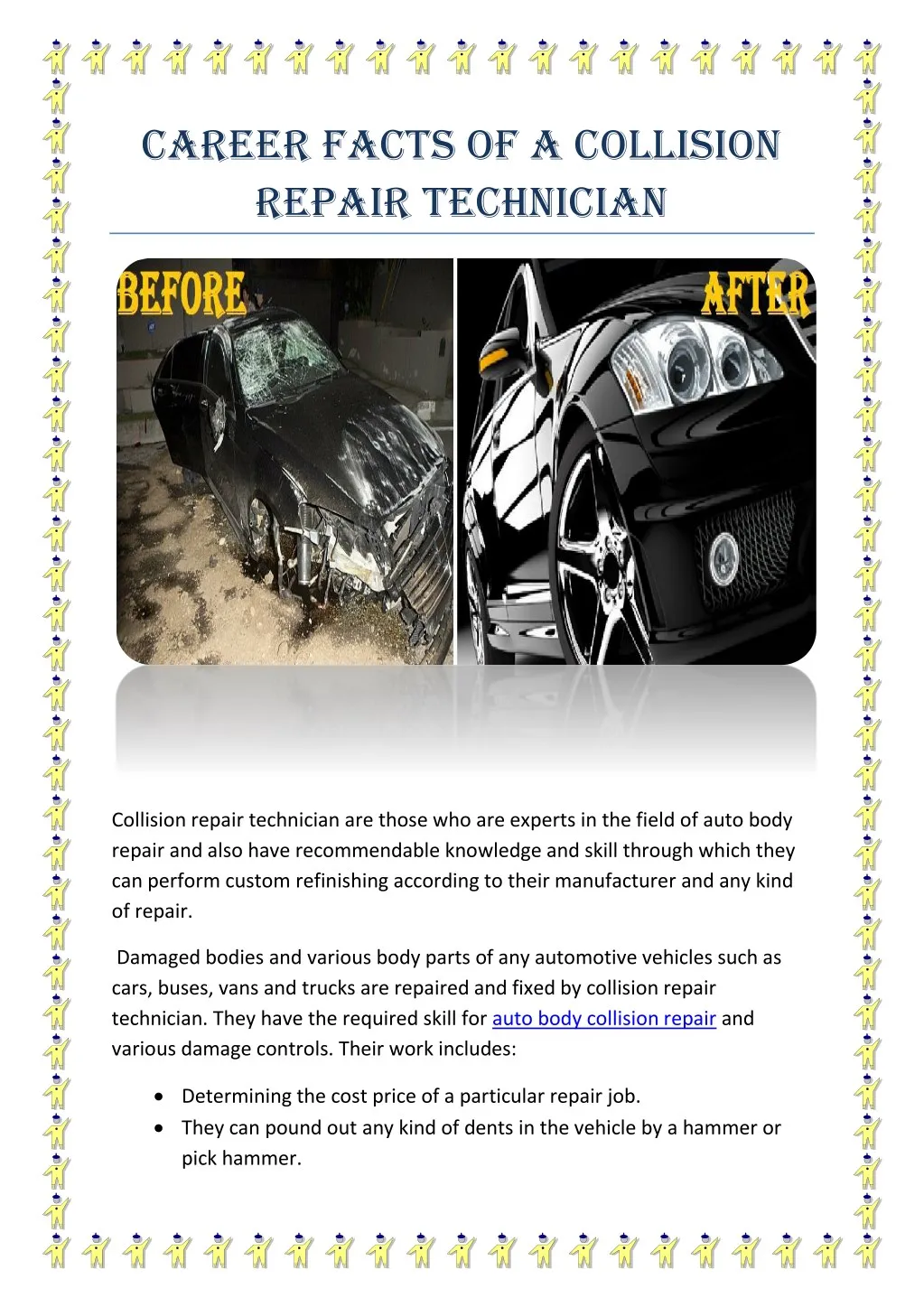 career facts of a collision repair technician