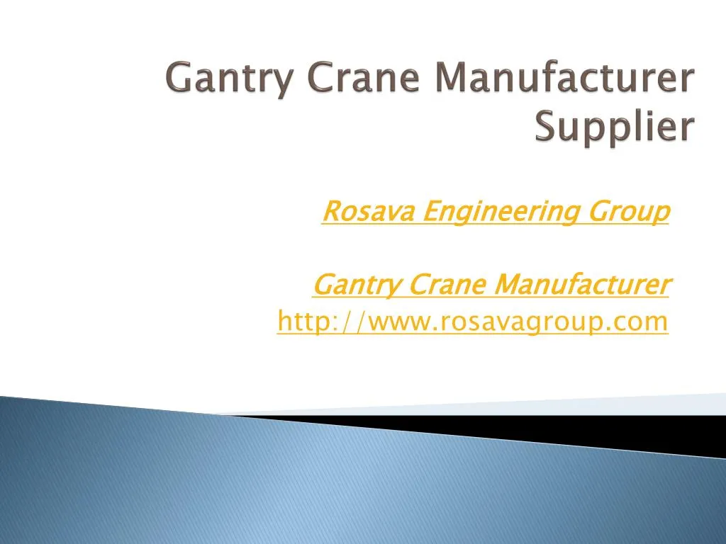 gantry crane manufacturer supplier