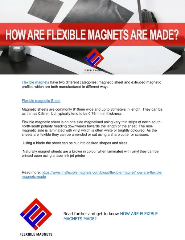 How are Flexible Magnets made?