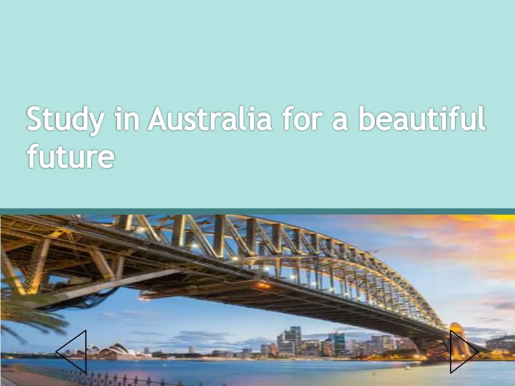 study in australia for a beautiful future