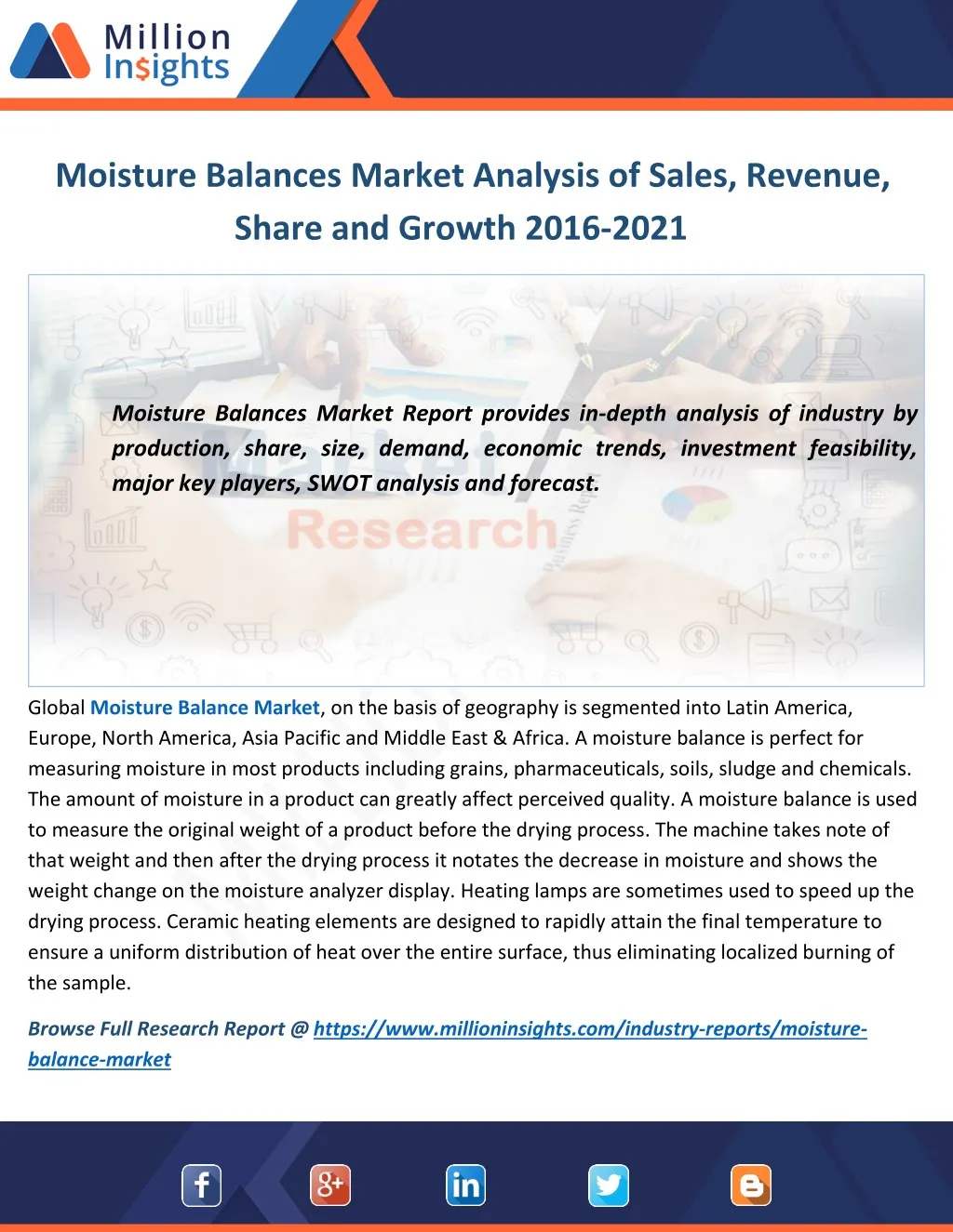 moisture balances market analysis of sales