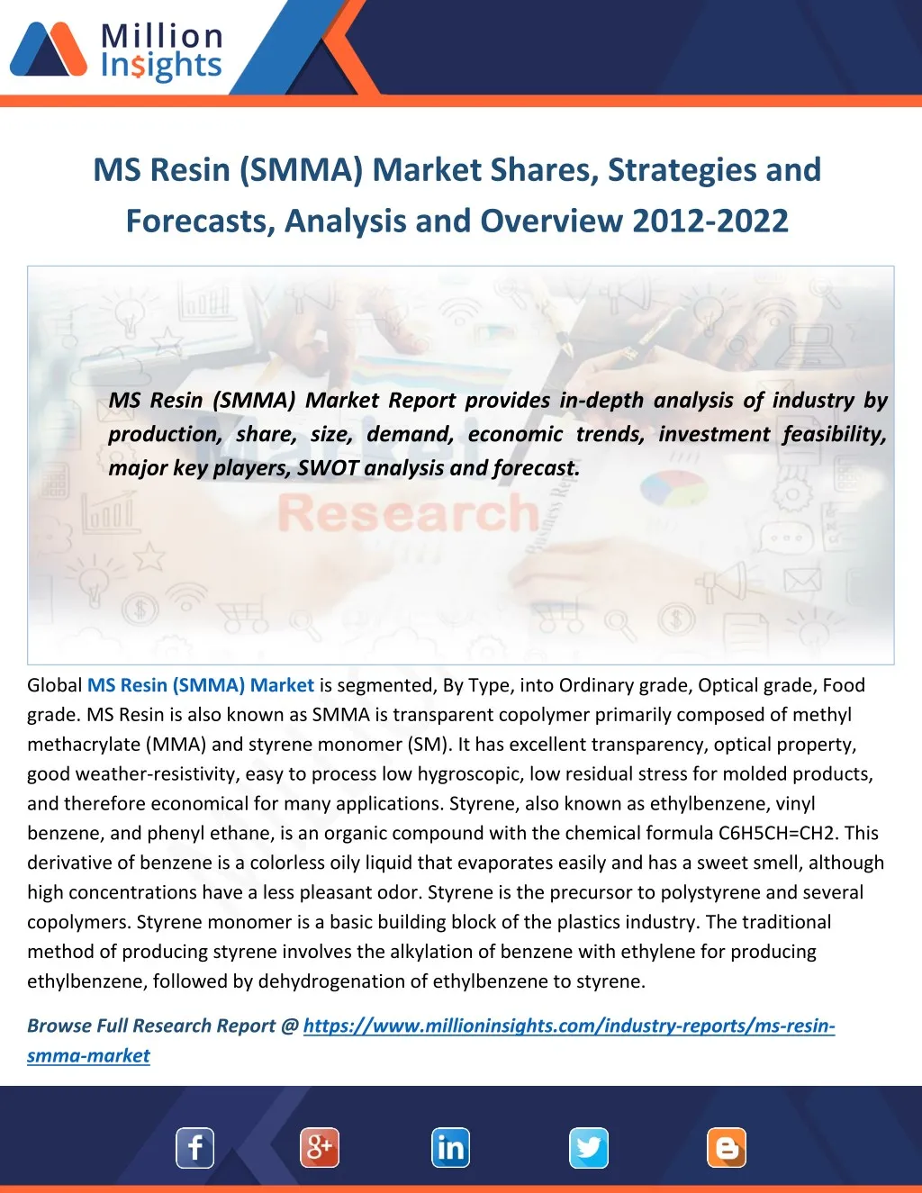ms resin smma market shares strategies