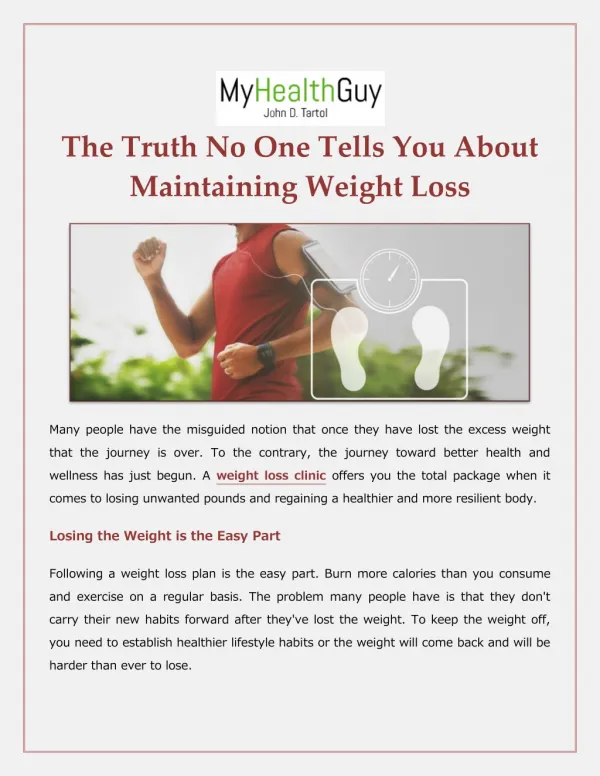 The Truth No One Tells You About Maintaining Weight Loss