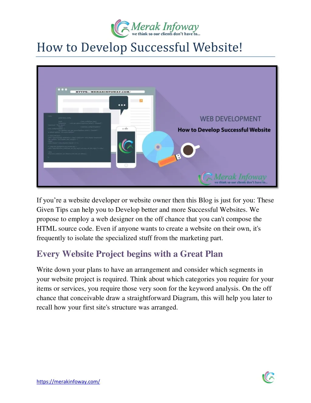 how to develop successful website