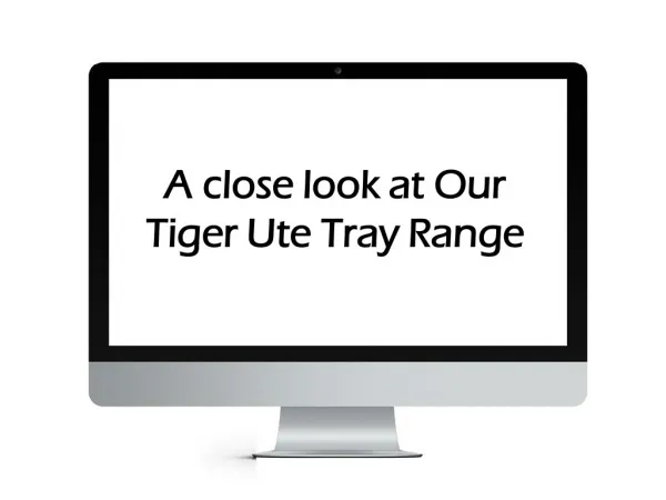 A close Look at Our Tiger Ute Tray Range