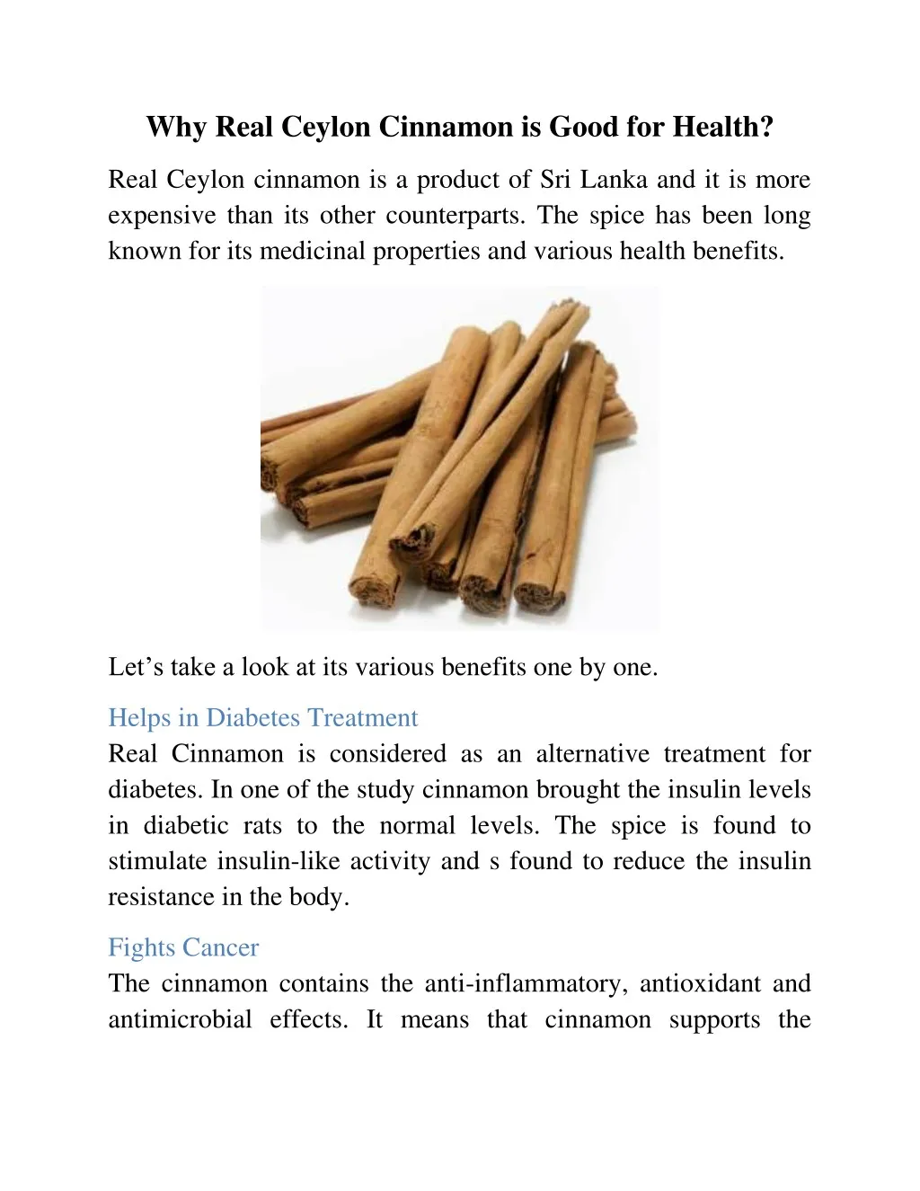 why real ceylon cinnamon is good for health