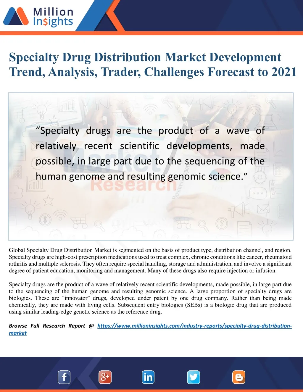 specialty drug distribution market development