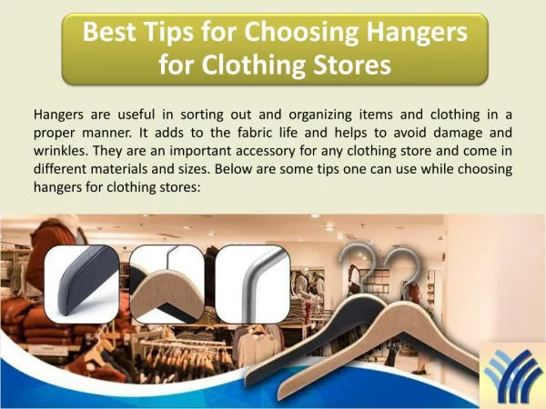 Best Tips for Choosing Hangers for Clothing Stores